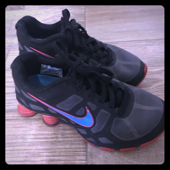blue nike shox